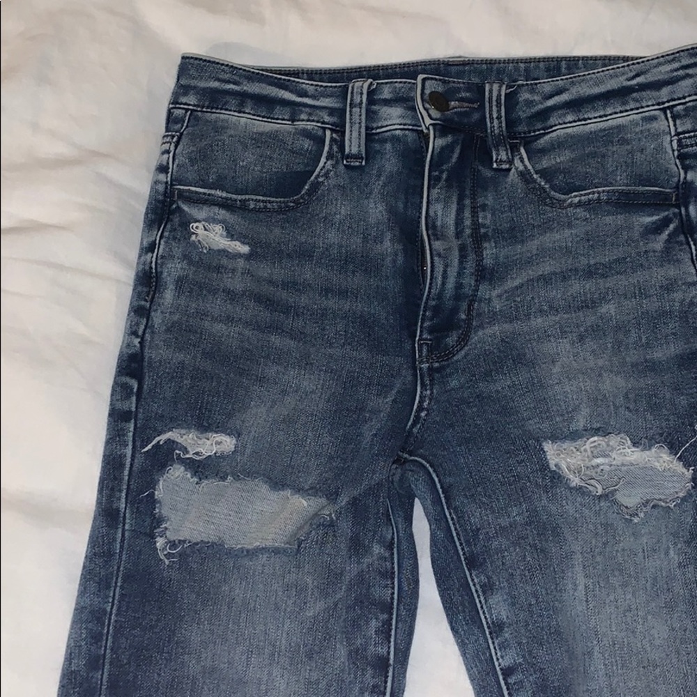 Super High Rise Acid Wash Jeggings